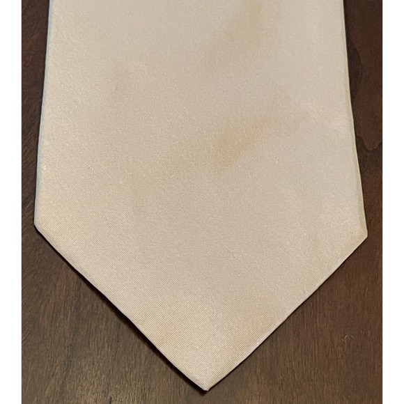 Sarar Beige 100% Silk Men’s Neck Tie Made In Italy ￼ - Picture 1 of 9